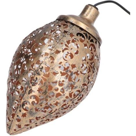 Lampe de Projection Solaire en Fer Forgé, Lampe Goutte d'eau Creuse en Fer 1.2V pour Arbre