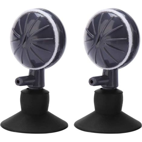 EASYCOMFORT Paquet de 2 disques de pierre à air avec ventouse diffuseur de pierre à air à bulles oxygène réglable pivotant pour pompe hydroponique de réservoir de poissons d'aquarium (1/4)