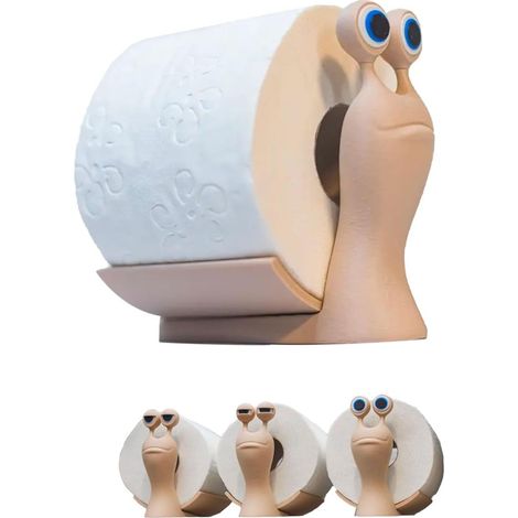 Porte Papier Toilette sur Pied imprimé en 3D, Papier Toilette et Organiseur sans percage de mouchoirs en Papier avec décor de Salle de Bain pour la Maison, Les Toilettes, idée Cadeau