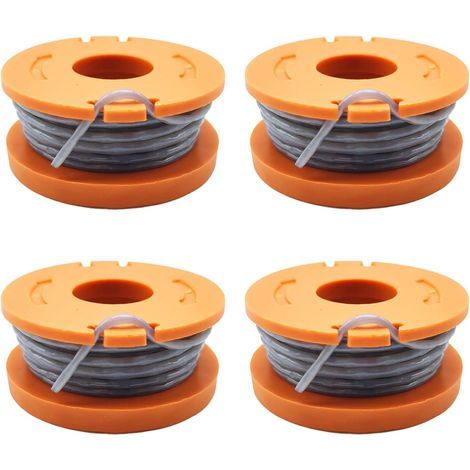 Bobine de fil de débroussailleuse compatible avec Mac Allister MGTP18Li - 1,65 mm - Bobine de fil d'alimentation automatique (4 bobines) (1/5)