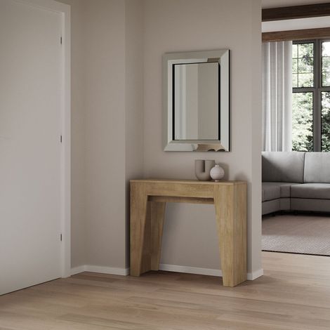Consola extensible de cocina o entrada de diseño moderno 90×25-181 Narrow - Fresno