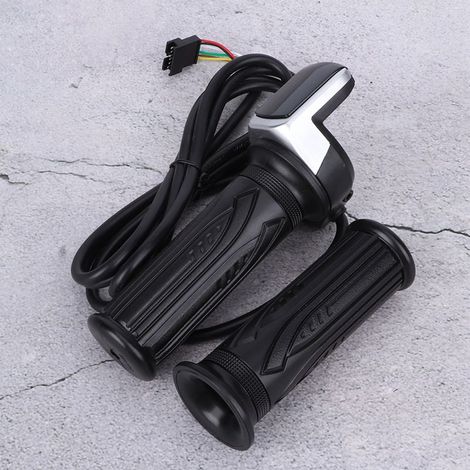 Manopola dell'acceleratore LCD a 6 fili con indicatore di batteria e interruttore per biciclette elettriche da 36 V (1/5)