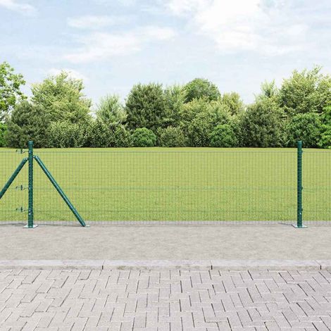 Zaunpfosten Grün 10 x 0,4 m (25 x 25 mm Maschendraht)