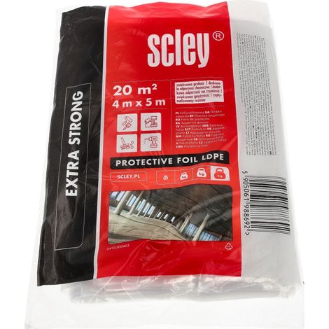 Scley Película protectora de LDPE extrafuerte (4 x 5 m)
