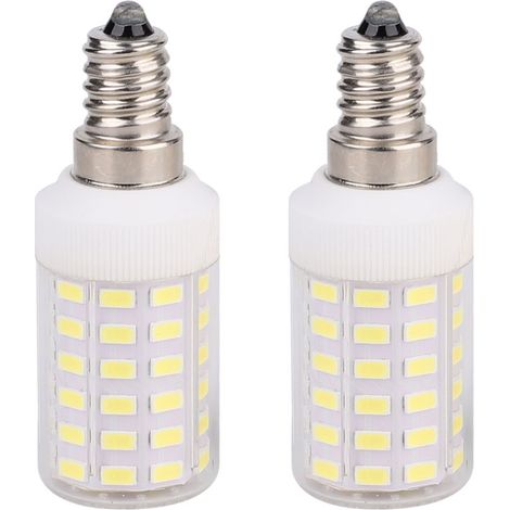 Ampoule LED E14 - 7 W - 900 lm - Blanc Froid - Angle d'éclairage 360° - Céramique - Pour Lustres Plafonniers Lampadaires - 2 Pièces (1/5)