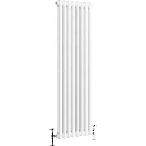 Warmehaus Traditional Double White Tall Radiator 1500 x 380mm