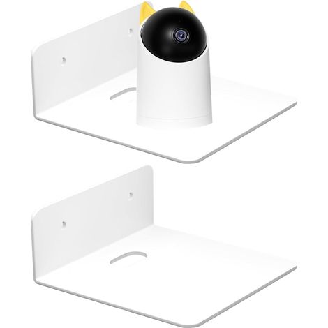 Support Mural pour Enceinte 2 Pièces Support pour Petite Caméra de Sécurité Domestique pour Moniteur de Chambre d'enfant Salon Cuisine pour Téléphone et Enceinte (1/5)