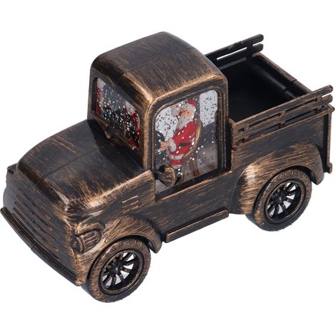 Luces Nocturnas Navideñas - Coche Retro Con Santa Claus - Resina - Luz Cálida 0.8 W - 30 Lm - 20000 H - Tamaño 15.5 X 7.5 X 10 Cm - Incluye Pilas (1/5)