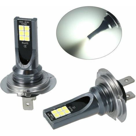Phare Antibrouillard - LED H7 - 6500K - IP68 - Étanche - Pour Véhicule - Lot de 2 (1/5)