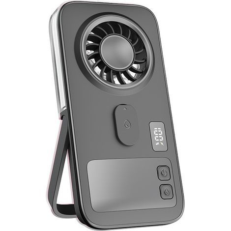 JSSEVN-Mini Ventilateur Brumisateur Portatif à Main, Rechargeable Personne avec 4 Vitesses & Pulvérisation d’Eau, Léger Silencieux pour Voyage (1/5)