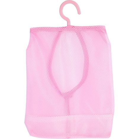 Sac de rangement suspendu en filet multi-usage pour chaussettes, bas, soutien-gorge et sous-vêtements (rose) (1/5)