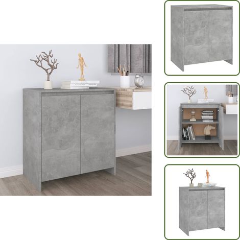 Sideboard Betongrau 70x41x75 cm Holzwerkstoff - Sideboard - Regal - Wohnraumgestaltung - Möbelstück - Holzmöbel (1/5)