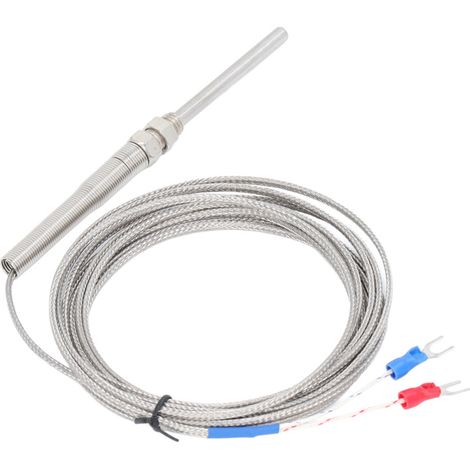Sensor de temperatura de termopar BERM tipo K, detector de sensibilidad blindado, sonda de 50 mm, rango de medición de 3 metros. (1/5)