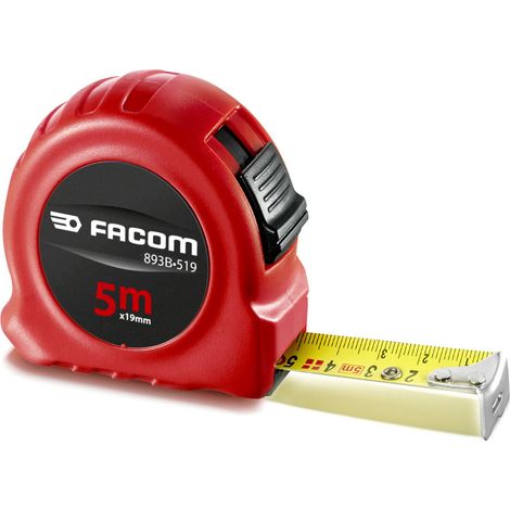 Misura di 5 m con blocco, Nastro in nylon 19 mm, doppia faccia FACOM 893B.319PB