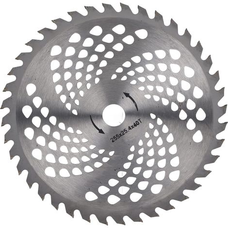 Lame de Scie pour Débroussailleuse 40 Dents – Disque de Coupe pour Tondeuse à Gazon en Acier Rapide 255 Mm X 25,4 Mm – Idéal pour Le Jardin (1/5)