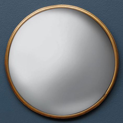 Miroir convexe moucheté doré 21cm (1/4)
