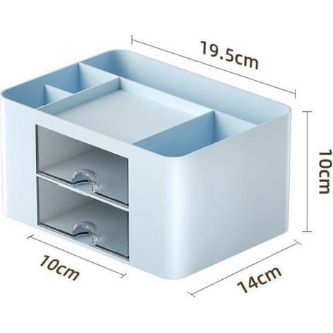 Boîte de rangement bleue pour la maison, la chambre ou le bureau, adaptée aux espaces intérieurs et aux routines quotidiennes.-AquaForge (1/5)