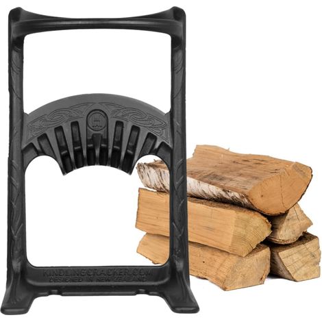 Fendeur de bûches manuel robuste. Fabriqué en fonte recyclée. Design compact. Coupe-bûches pour petit bois. Accessoires pour cheminée et fendeurs de bûches (1/5)