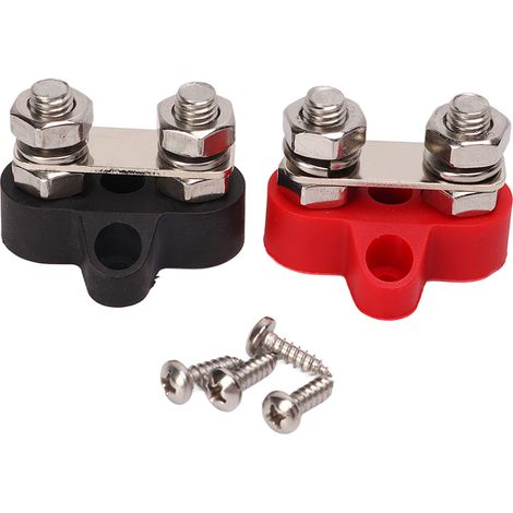 1 paire de goujon d'alimentation de batterie 48V, bornier de barre de Bus postal en acier inoxydable pour camion RV bateau 5/16 pouces. (1/4)