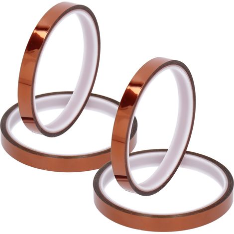4 Stück hitzebeständiges Polyimidband, gelbbraun, für Heizbettplatten von 3D-Druckern (1/5)