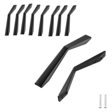BUNTHAUS Lot de 10pcs Poignee de Meuble Cuisine Entraxe 96mm Poignet de Porte Cuisine Noir Alliage D'aluminium Poignée Meuble pour Décoration Meubles Cuisine Avec Vis(25mm)