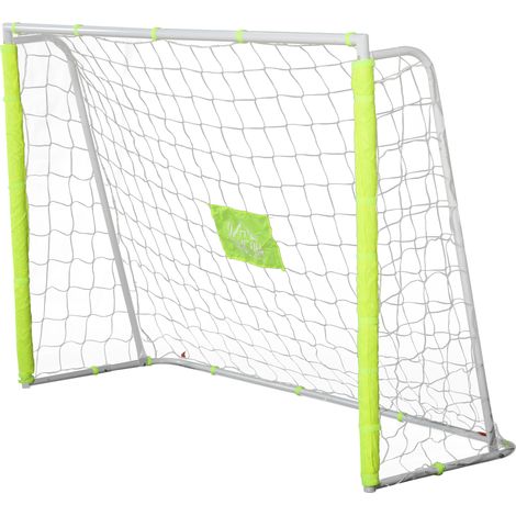 Porta da Calcio da Esterno in Metallo con Bersaglio e Pali in Tessuto Oxford, 186x62x123 cm, Gialla