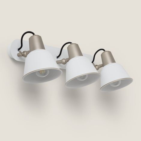 Lámpara de Pared Baño Metal 3 Focos Birzay Blanco (1/5)