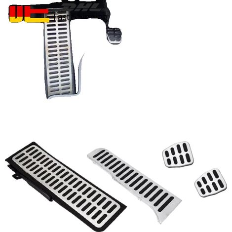 Set di pedali, acciaio inossidabile, gomma, compatibile con diversi modelli di veicoli, 4 pezzi, design ergonomico (1/5)
