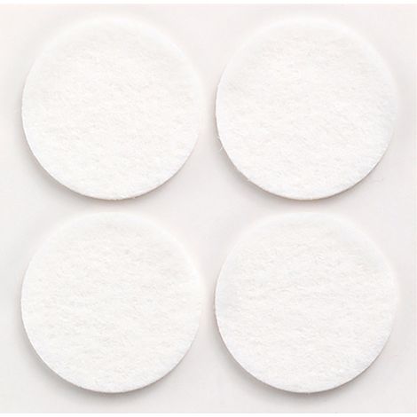 Pack 4 fieltros blancos sintéticos adhesivos Ø38mm Plasfix INOFIX (1/2)