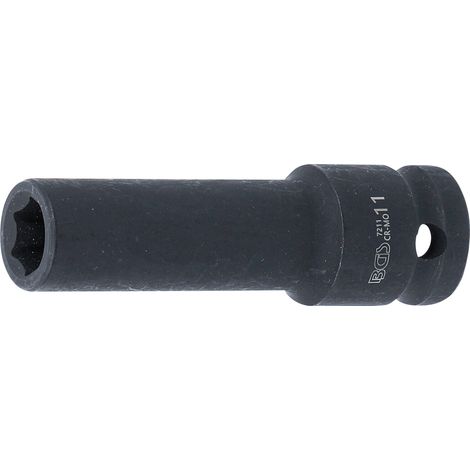 Kraft-Steckschlüssel-Einsatz Sechskant, tief Antrieb Innenvierkant 12,5 mm (1/2") SW 11 mm (1/4)