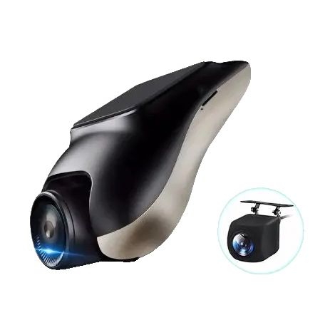 Dashcam, risoluzione 720P, grandangolo 120°, anteriore 19201080P + posteriore 1280720P, no-a (1/2)