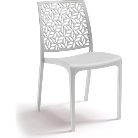 Marvin Sedia in Polipropilene Ninfa, da Interno Esterno, Sedie Impilabili, Sedie Moderne Resistenti per Giardino Cucina Terrazzo Patio 1 SEDIA NINFA BIANCO (1/4)