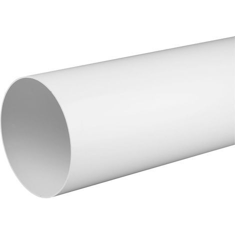 rundes Lüftungsrohr, Durchmesser 150 mm, Länge 1,0 m, weißes PVC (1/2)