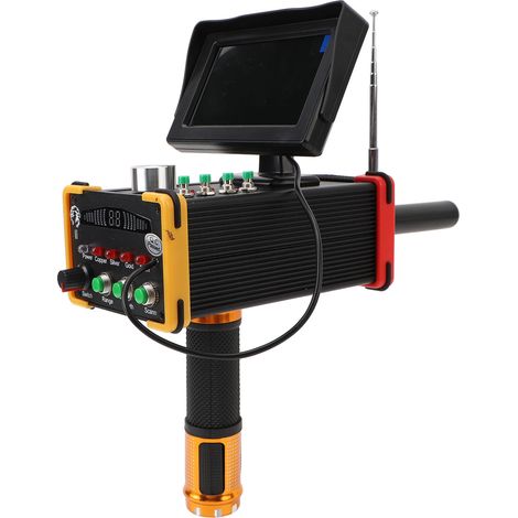 Détecteur de métaux 15 m de profondeur 1000 mètres Scanner souterrain Localisateur de cuivre or argent haute précision avec écran d'affichage Prise UE 100-240 V