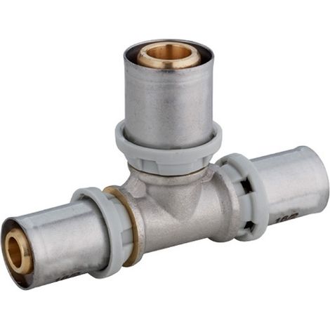 Raccord multicouche à sertir TH - Té inégal Ø32x3,0 - Ø32x3,0 - Ø26x3,0 - Arcanaute (1/2)