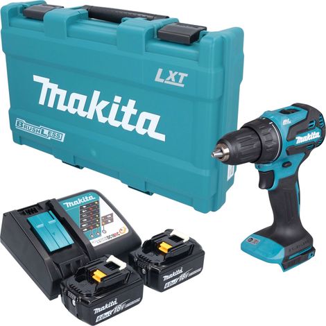 Trapano avvitatore a batteria Makita DDF 490 RGK 18 V 65 Nm brushless + 2 batterie da 6,0 Ah + caricabatterie + valigetta (1/5)