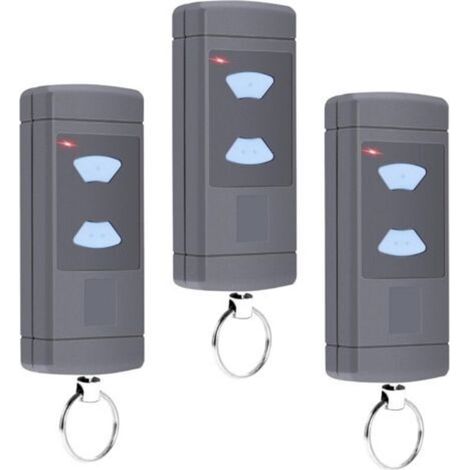 Set di 3 trasmettitori portatili compatibili con Hörmann 868,3 MHz - Per porte da garage Hörmann HSE2-868, HSM4-868, HS4-868, 3 canali