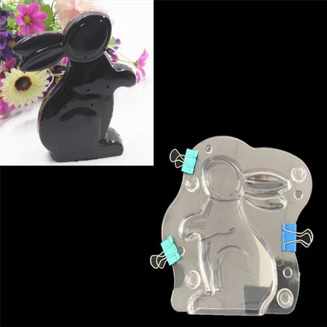 3D-Osterhasenform für Schokolade, Bonbons, Kuchen, Gelee, Antihaft-Backform, DIY-Osterdekoration (1/5)