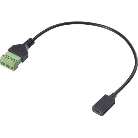 Renkforce USB-C® Câble adaptateur [1x USB-C® femelle - 1x Raccordement par serrage] RF-6443954 30 cm (1/3)