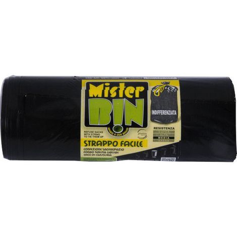 Sacco Imm.Legacci Nero 77X110 G 75 Pz 10 Mr.Bin