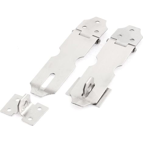 Entrepôt Garage 86mm lang Edelstahl Vorhängeschloss Haspe Klammerset 2 tlg (1/3)