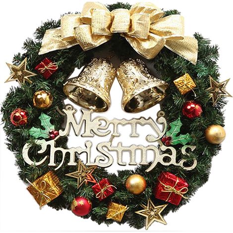 Guirlande De Noël - Guirlande En Feuillage Artificiel Avec Fil Souple - Pour Porte Mur Cheminée Intérieur Extérieur - 30 cm - 1 Pièce (1/5)