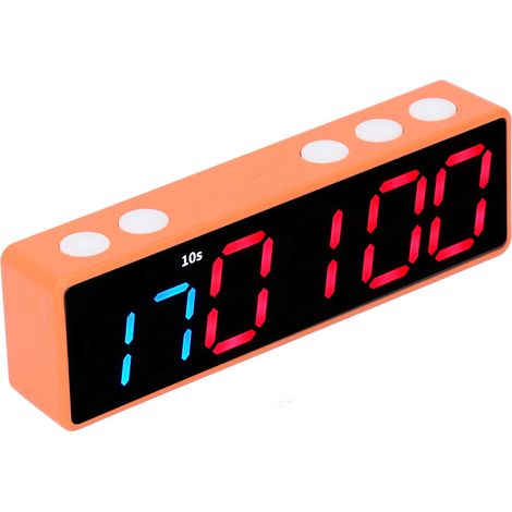 Chronomètre d'intervalle LED grand écran pour entraînement, salle de sport, maison, box (bleu, rouge) (1/5)