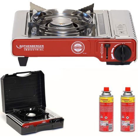 ROTHENBERGER Industrial Campingkocher 2,2 kW Deluxe RS 220 inkl. 2x RoButan 220 gr. - 1500004233 (1/5)
