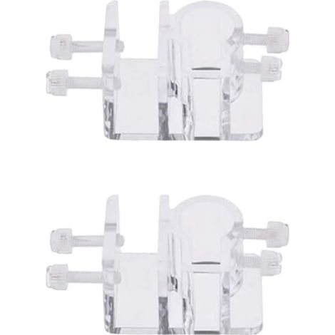 2Pcs Aquarium Water Pipe Hose Holders Pipe Clamp Mounting Clips Aquarium Soft Tube Fixture Holder Fixing Clips Acrylic Transparent Fish Tank Tube Clamp Holders (1/5)