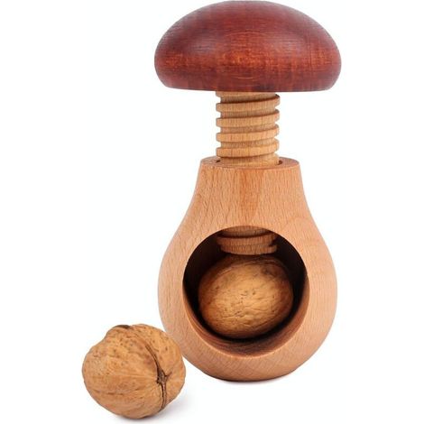 Pilzförmiger Nussknacker aus Holz - Braun - Pilzförmiger Nussknacker aus Holz - Braun (1/5)