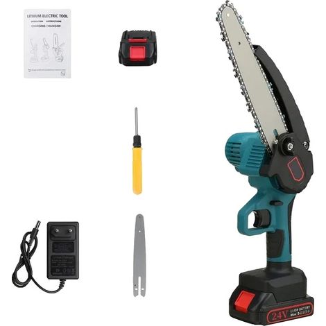Mini scie d'élagage, alimentée par batterie, design ergonomique, Avec 1XBattery (1/2)