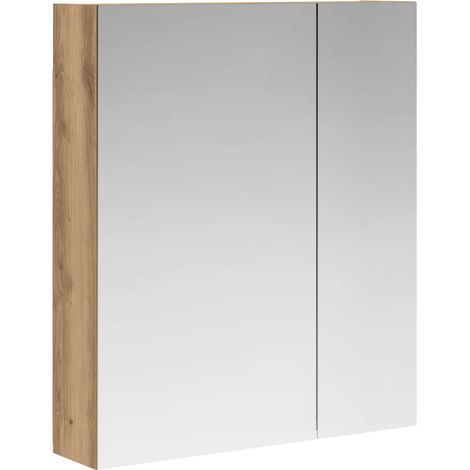 Maison Exclusive - Badezimmerspiegelschrank Kunsthandwerk Eiche 6