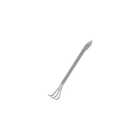 Herse manuelle à 3 griffes en acier inoxydable avec poignée ergonomique pour plantes de jardin.-Crezuo (1/3)