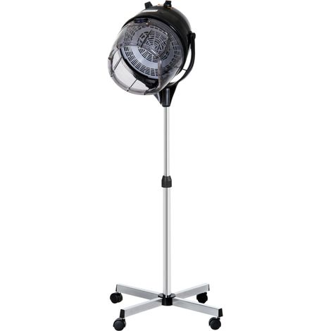 Casco Asciugacapelli 1180W à Hauteur Réglable avec Minuteur de 60 Minutes et Roues Pivotantes, 65x65x115-165 cm, Noir (1/5)